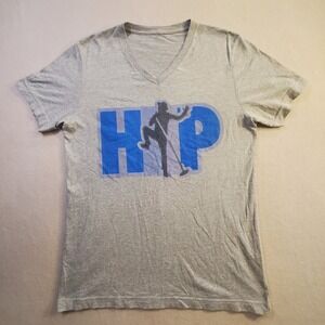 The Tragically Hip HIP Graphic V-Neck T-Shirt Gray Mens Short Sleeve Concert Tee
